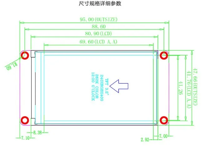 3," дюймовый USART HMI 400*240 TJC4024T032 основной HMI UART серийный сенсорный TFT ЖК-дисплей панель для Raspberry Pi SLA принтер