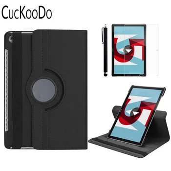 

PU Leather Shockproof Rotating Protective Case Cover for Huawei MediaPad M5 10.8 inch Tablet +Stylus +Screen Film
