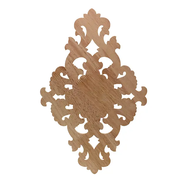 Online Shop Vzlx Vintage Floral Wood Carved Corner Applique Wooden