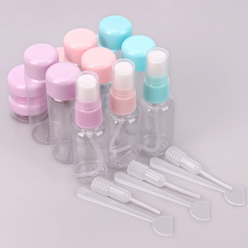 

7PCS/Set Travel Mini Makeup Cosmetic Face Cream Pot Bottles Plastic Transparent Empty Eyeshadow Make Up Container Bottle