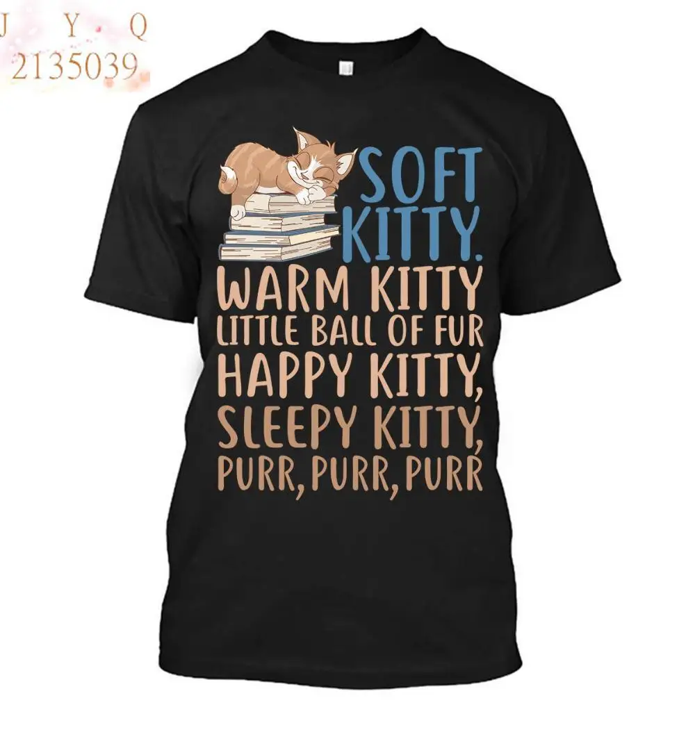 Летняя мода Повседневное свободные Для мужчин мягкие теплые kitty Футболка хлопковая футболка с короткими рукавами Для Мужчин's Майки