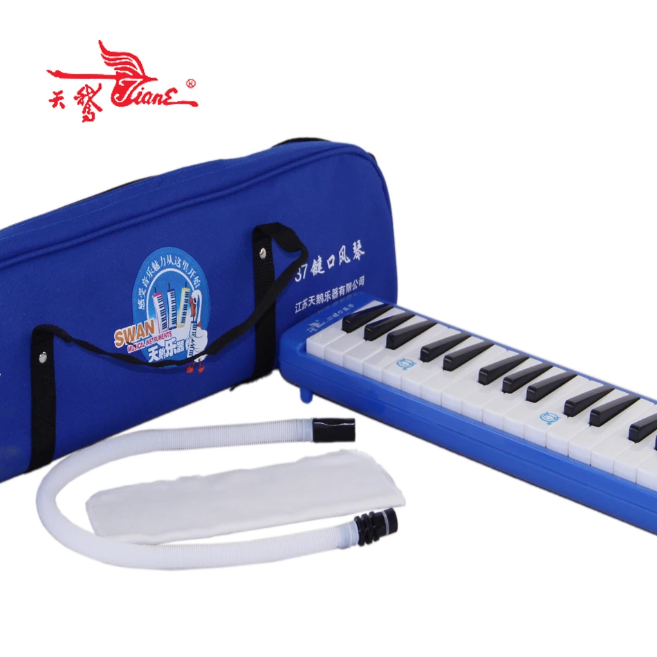 Swan 37 Blue Keys Mouth Organ 37 Keys Handbag Kids Beginners Students