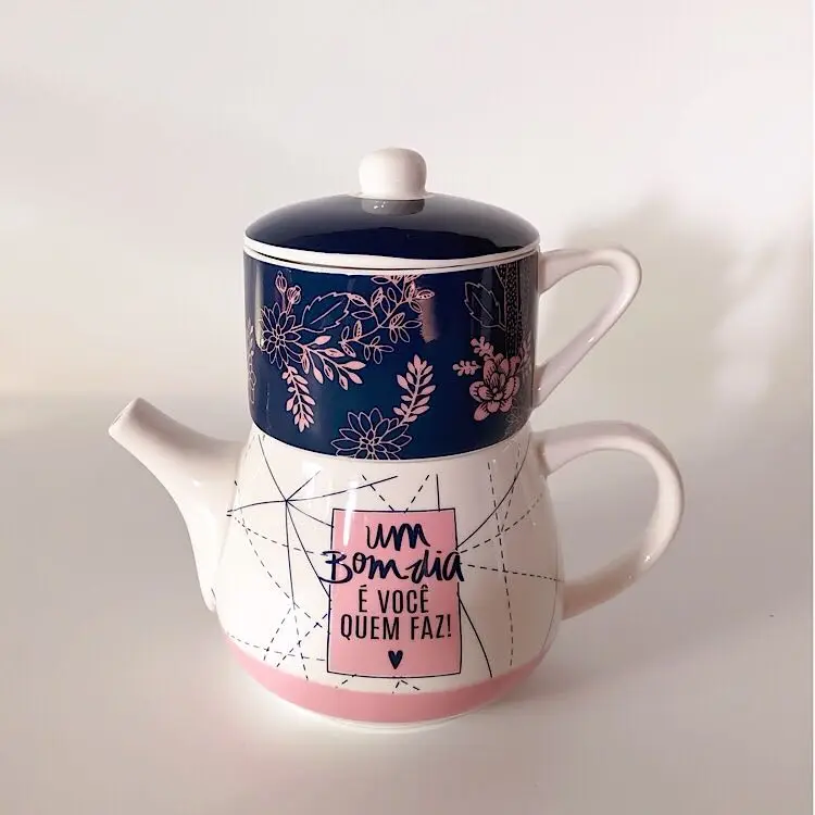 

Creative ceramic one person cup pot mother pot cup stack pot coffee pot flower teapot cafe restaurant casual bar N361