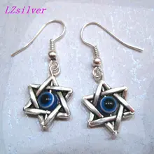 24 пары* удача глаз шарик звезда* Звезда Давида защиты SP серьги Kabbalah Wicca 35 мм KL1142