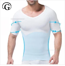 PRAYGER для мужчин мощность сжатия шейпер для ГИНЕКОМАСТИИ дышащая одежда с длинным рукавом футболка Топы корректирующие slimmmig средства ухода