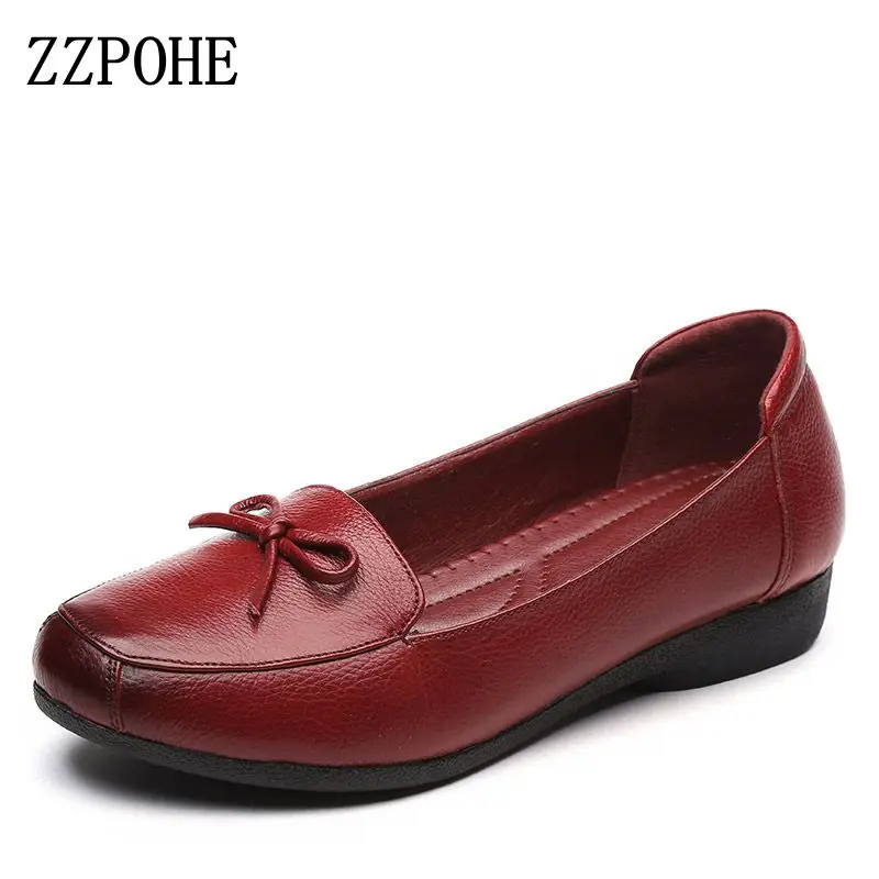 ZZPOHE/Женская обувь сезон весна-осень новые туфли на плоской подошве из