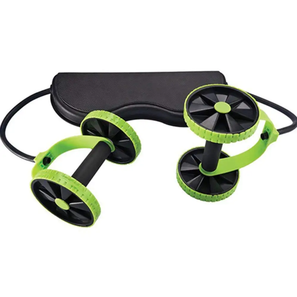 Sport Core Double AB Roller Abdominal Wheel Exercise Equipment Waist Slimming Trainer Home Fitness Gym Body Building ABS Workout (7)