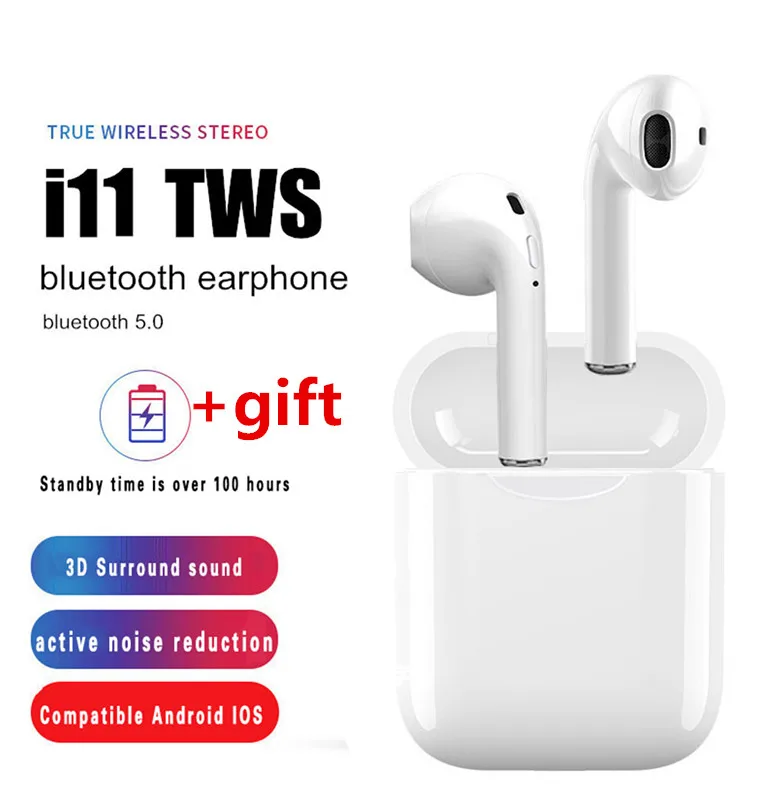 I11 Tws беспроводные воздушные мини наушники bluetooth гарнитуры Накладные вкладыши не