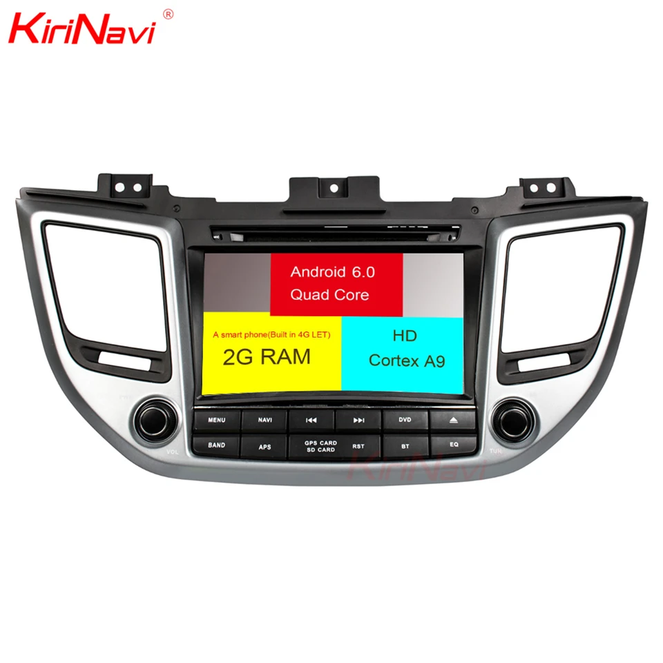 Perfect KiriNavi Octa core 4G LET android 7 car dvd player for Hyundai IX35 Tucson gps navigation 2015 support 4K Video 4G 1
