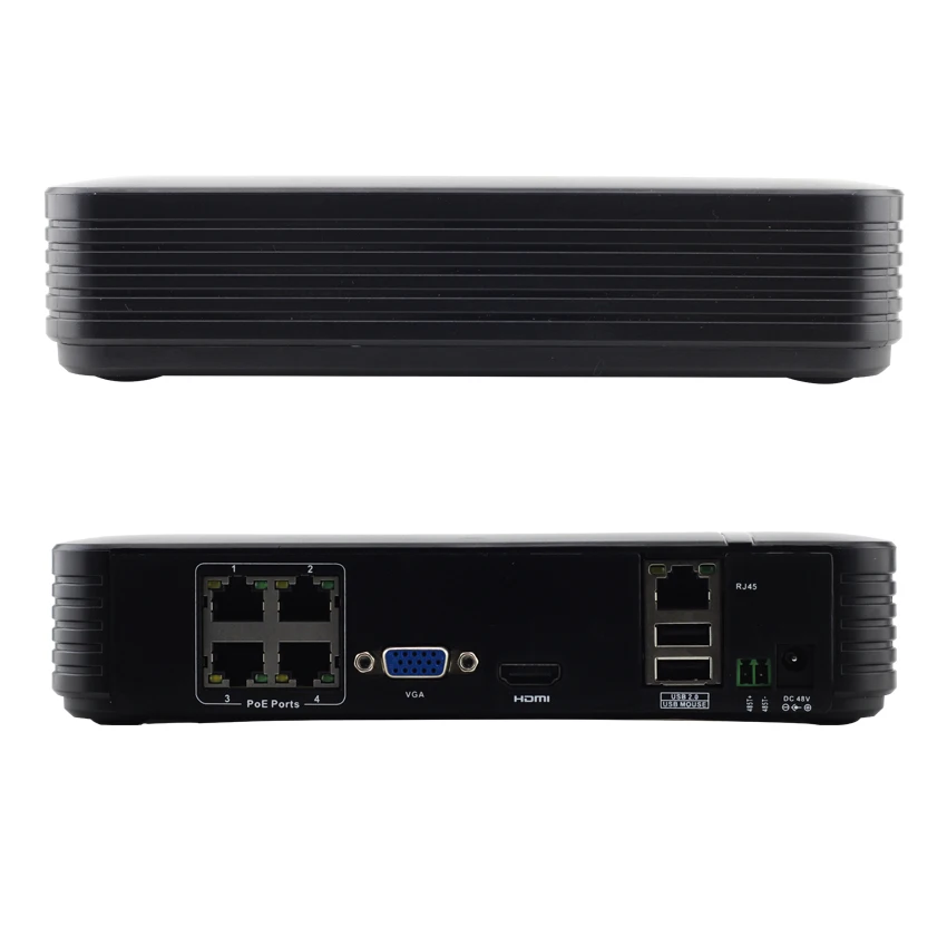 Smar 48V POE NVR 4 канала мини видеорегистратор Full HD автономный Hi3515C 1920*1080P ONVIF для IP
