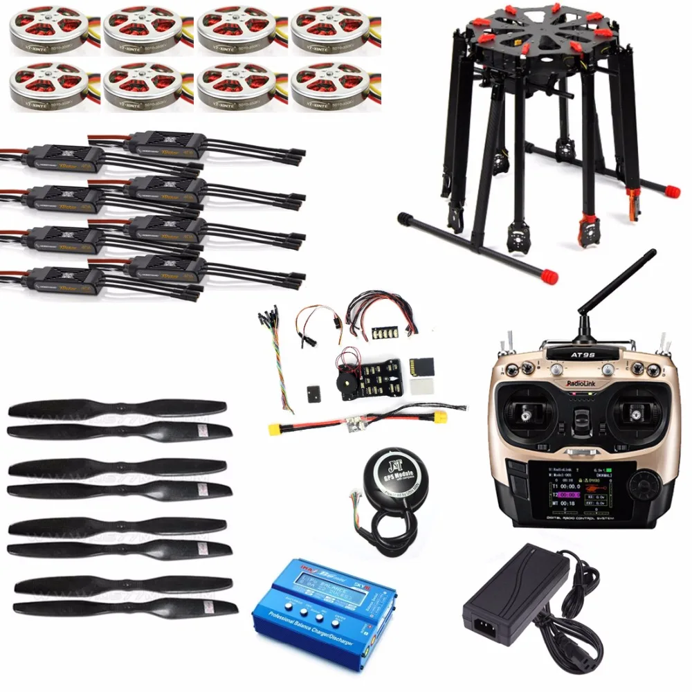 $758.51 DIY GPS Drone Tarot X8 TL8X000 8Axis Folding Frame 350KV 40A PX4 Bits Flight Controller Radioli