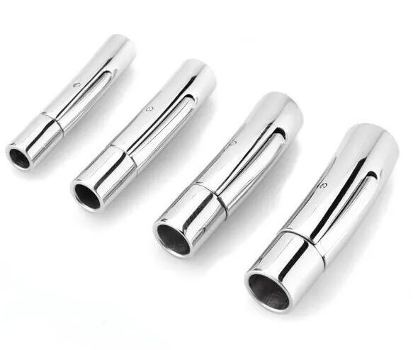 

316L Stainless Steel Leather Cord End Clasp Integral Clasp With Locking Mechanism Fit Bracelet Necklace