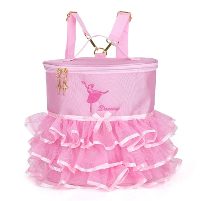 Милая сумка для балета для девочек, вышитая сумка для балета, Детский рюкзак с кружевом, сумка Холщовая Сумка для женщин - Цвет: pink