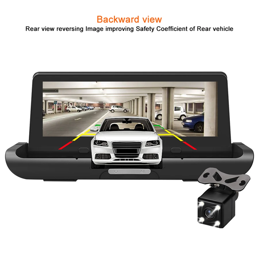 Navigation-4G-8-Car-DVR-FHD-1080P-Dash-Cam-3G-Android-WiFi-GPS-Navigator-Dual-Lens-Rear Camera#Night Vision 8