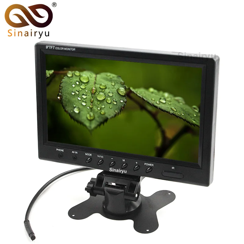 

Sinairyu 9 Inch 800*480 TFT LCD Color Screen Headrest Display Car Monitor with 2CH Video Input for Rear View Camera