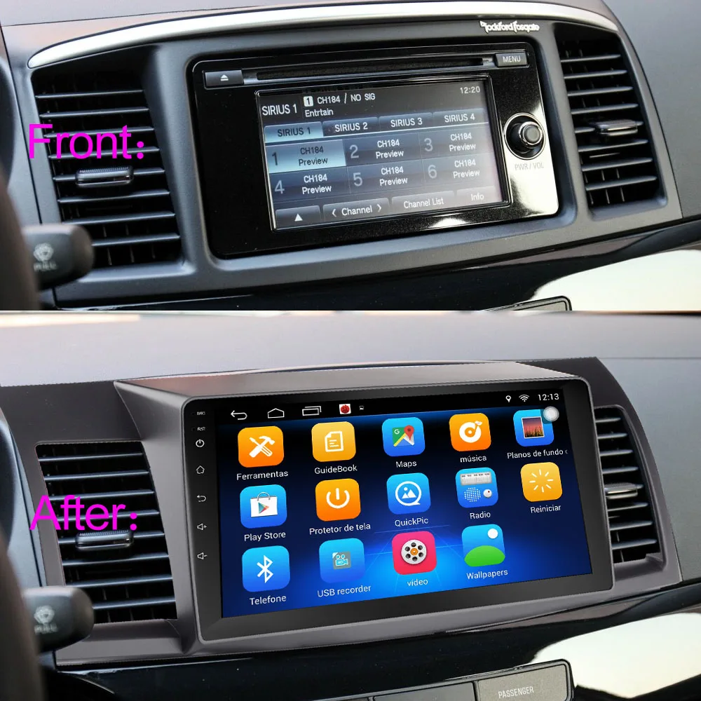 Sale 2G+32G Android Car DVD for MITSUBISHI LANCER 2008-2015 9 X 10.1 inch Head Unit Car Stereo Radio 2 din Car multimedia player 24