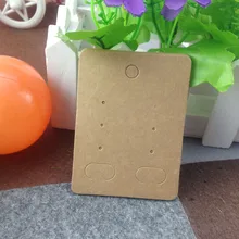 DIY Hand Made Kraft Earring Card Bigger Size Accept Custom Logo MOQ: 1000 PCS Cost Logo Fee