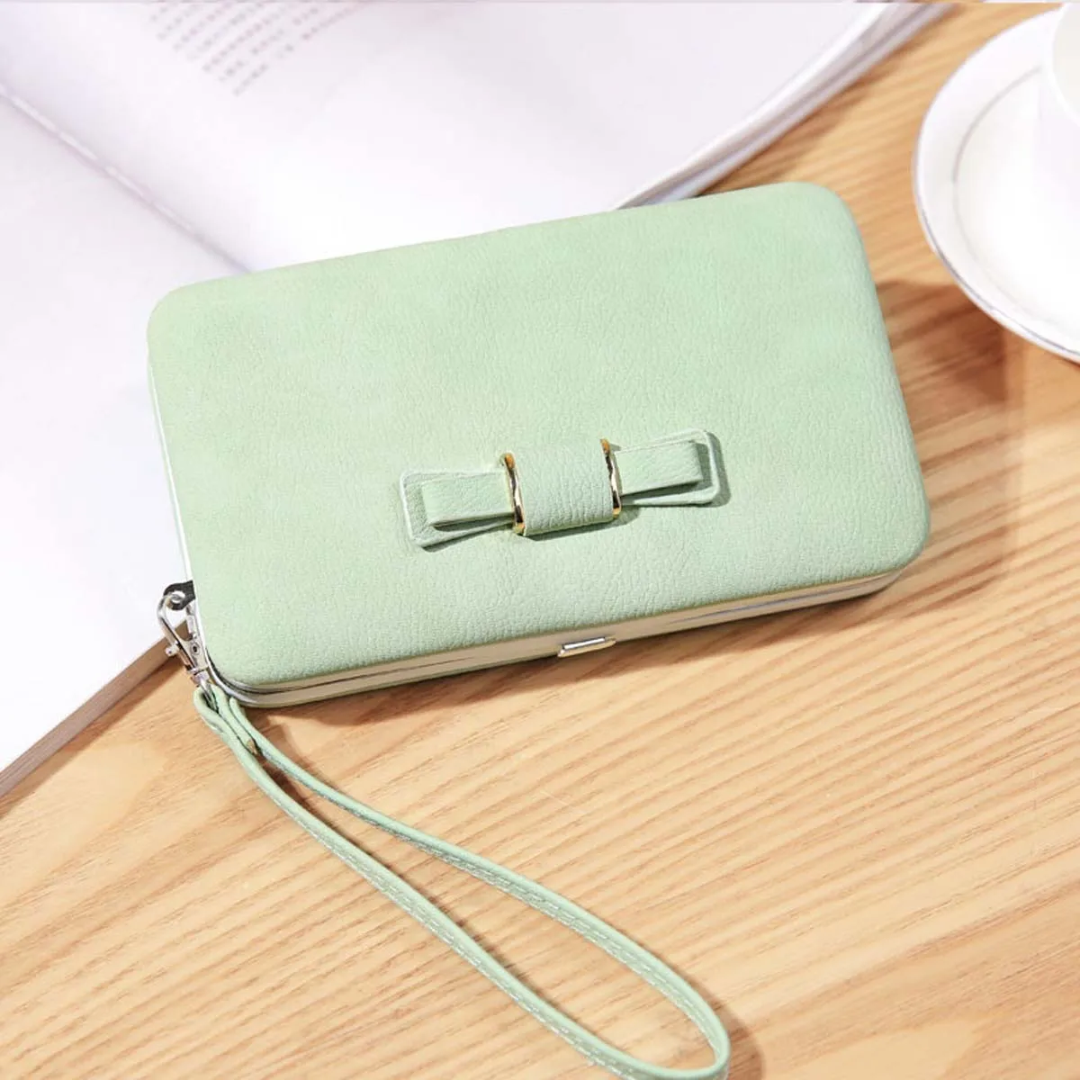 

New Style Fashion Women Clutch Purse PU Leather Wallet Card Holders Cellphone Pocket Money Bag Gifts