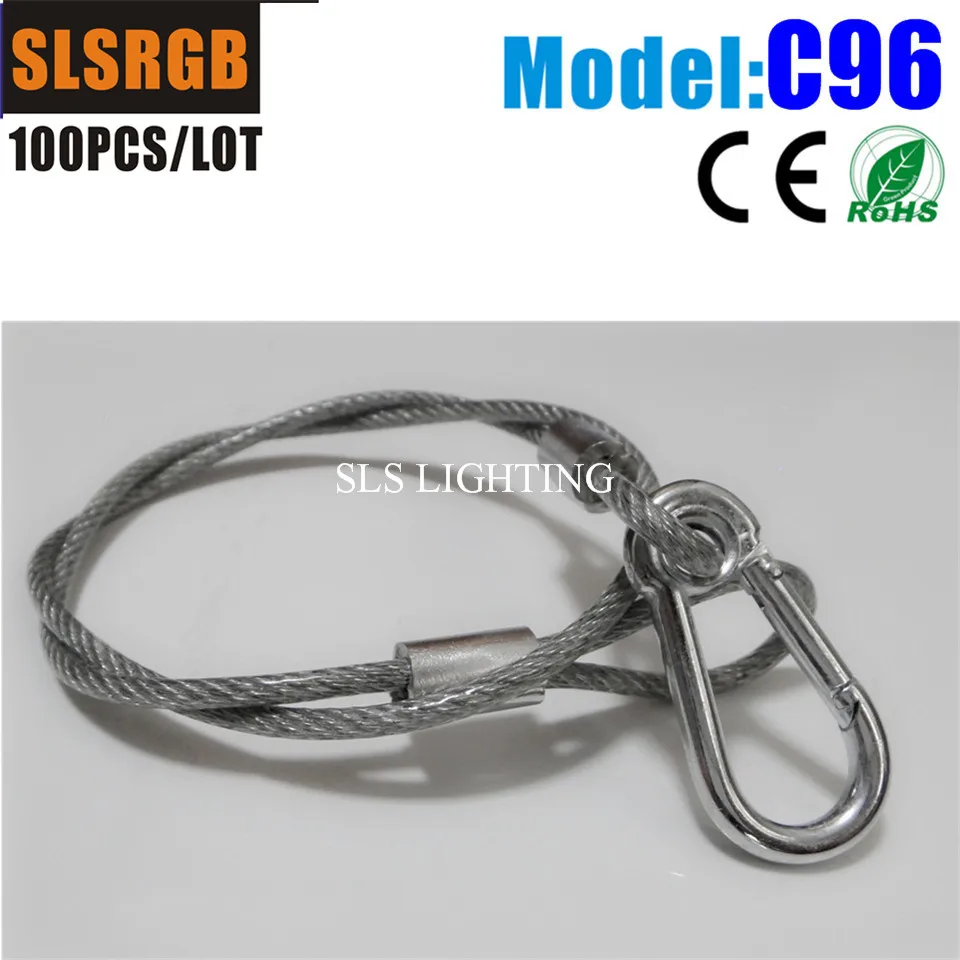 100PCS/LOT 4mm Diameter 85cm Long lighting safety cable steel Stage
