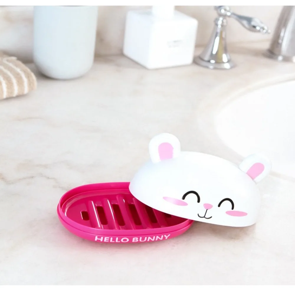 Fresh And Lovely Rabbit Double Suction Cup Soap Box Drain Soap Boxin