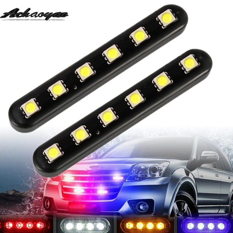 

2019 explosion models modified 6LED mini waterproof flashing emergency warning strobe light strip