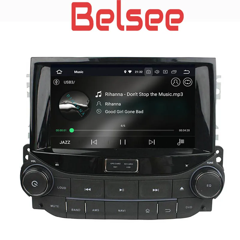Автомагнитола Belsee для Chevrolet Malibu 2013 2015 восьмиядерный IPS экран стерео Android 8 0 GPS Bluetooth