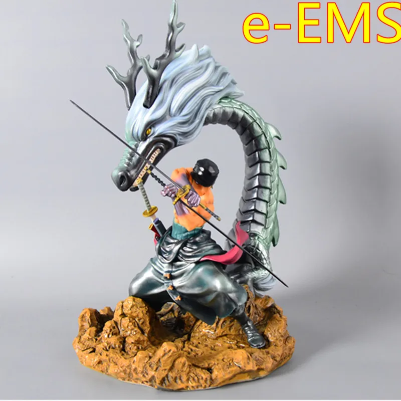 

ONE PIECE The Straw Hat Pirates Azure Dragon Roronoa Zoro Battle Ver Sculpture Action Figure Collection Model Doll G2245