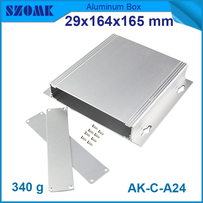 

10 pcs/lot aluminum amplifier enclosure silver color walled up box for GPS 29(H)x164(W)x155(L) mm