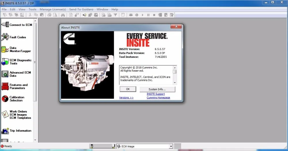 INSITE 8,5 8,3 электронный Сервис Инструмент v8.5 8,3 никогда не истекает+ Калибровка автопарка и вспышка ecm+ ECM онлайн загрузка Incal