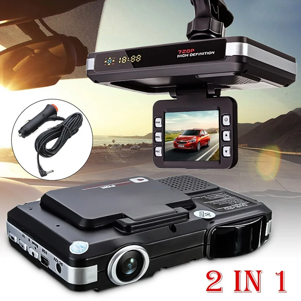 

Auto Car Recorder Radar Detector 720P 2in1 GPS Speed Radar Automatically Save the Video Car Dash Cam Alert Speed Limit&Distance5