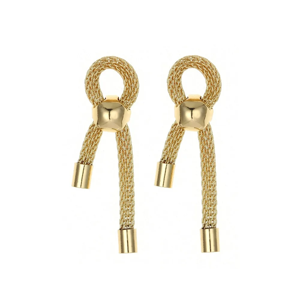 

2018 New High Quality Punk Knot Metal Stud Earrings for Women Girl Gold Silver Color Geometric Stud Earring Statement Jewelry