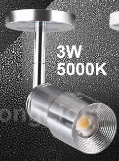 Мини масштабируемый Светодиодный прожектор Cob Cree Chip 3 Вт 220 в 3000 К 4000 к 5000 точечные