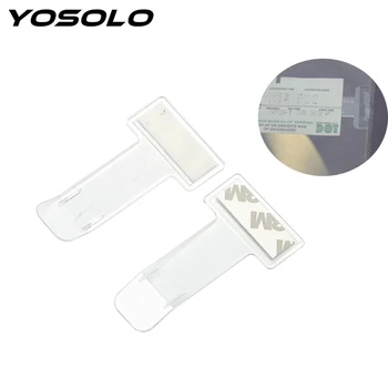 

YOSOLO 1 Pair Clear Permit Holder Car Windscreen Parking Ticket Mini Practical Portable Clip 3M Sticker Windscreen Car-styling