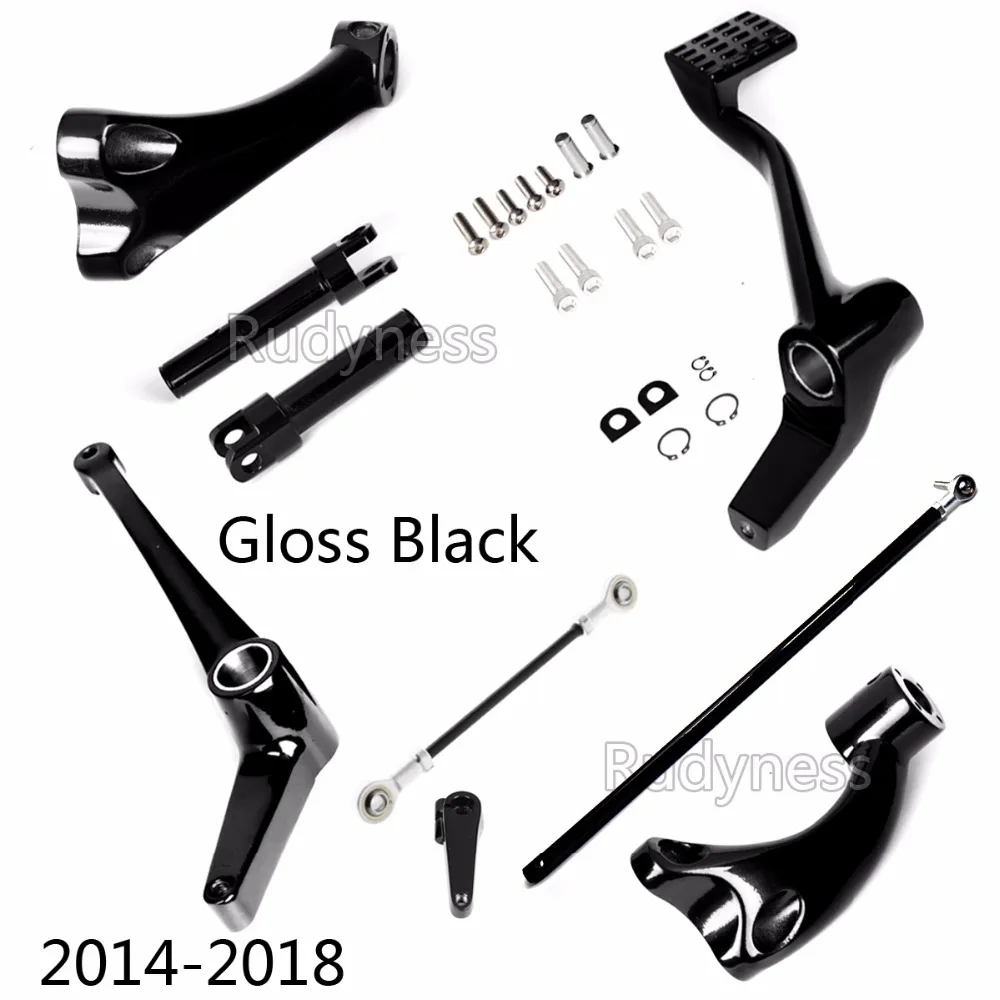 Gloss Black Forward Controls Linkages For Harley 2014 2015 2016 2017 Sportster XL 883 1200