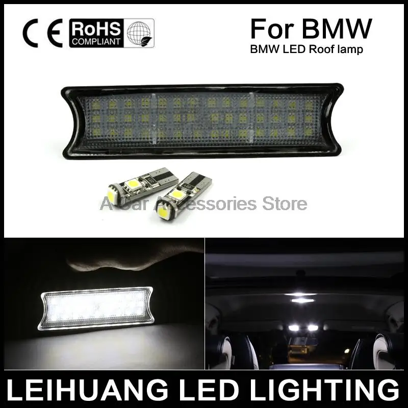 2x led overhead dome light fit For 98-05 BMW E46 2D M3 4D COUPE WHITE LED INTERIOR ROOF LAMP LIGHT KIT DC 12V 42SMD | Автомобили и