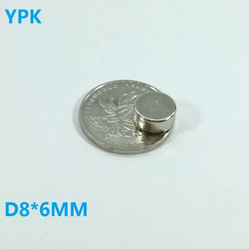 Description Picture 3 of item10PCS/LOT Neodymium Magnet 8*6 Disc Rare Earth MAGNET 8x6 N35 NdFeB Magnets 8 x 6 magnetic material