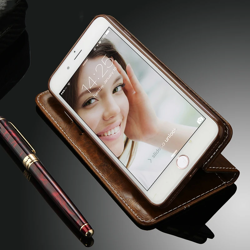 Tikitaka Flip Leather Phone Case For iPhon 7 5 5s SE 6 6s Plus Wallet Card Slots Cases Soft Cover For Iphone X XR XS MAX Plus