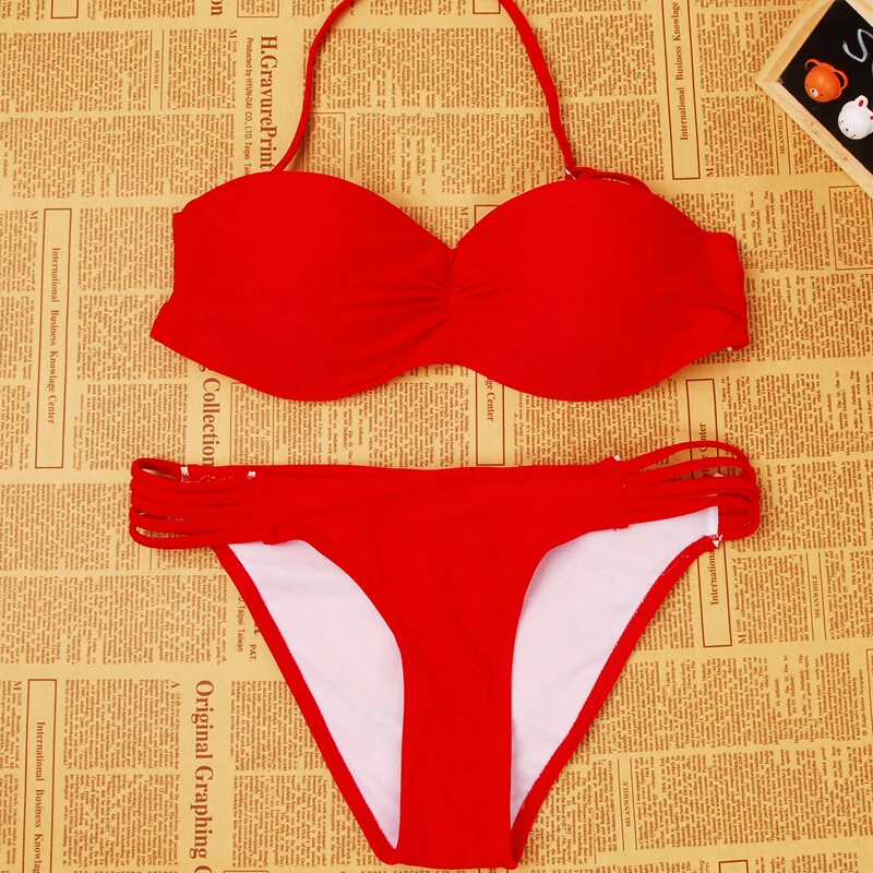 

2016 Sexy Beach Swimwear Bandage Bikini Swimwear Women Swimsuit Bathing Suit Brazilian Bikini Set maillot de bain Biquini