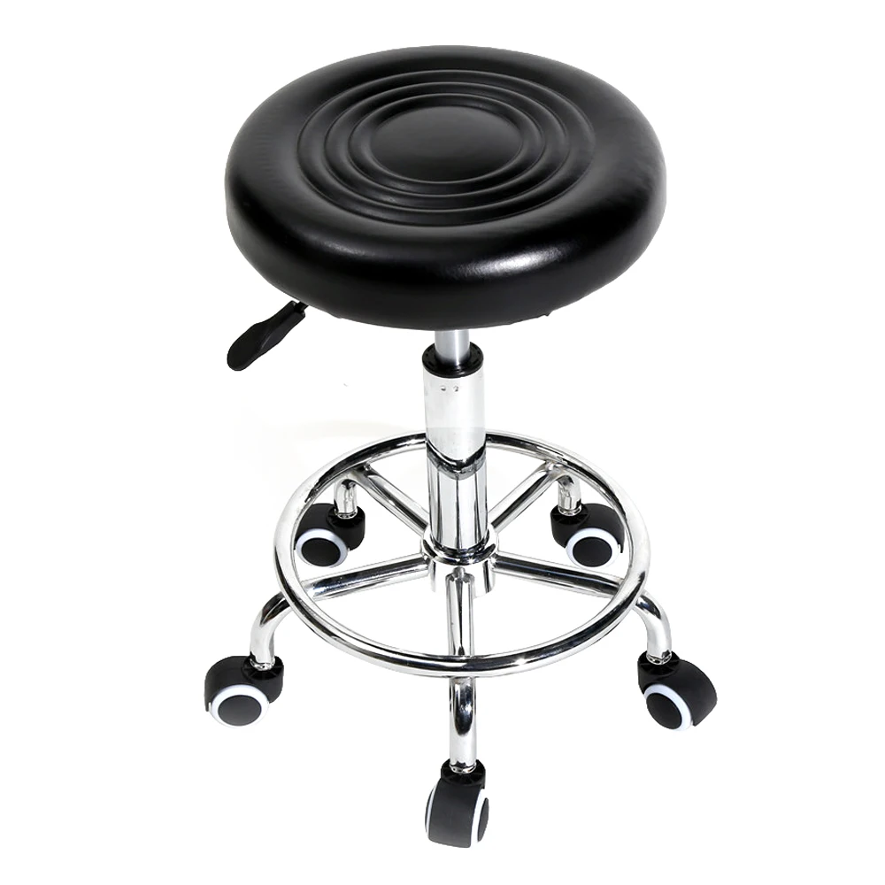 

Leather Kitchen Breakfast Pattern Bar Stool Swivel Bar Chair Black White Colors Free Shipping in US