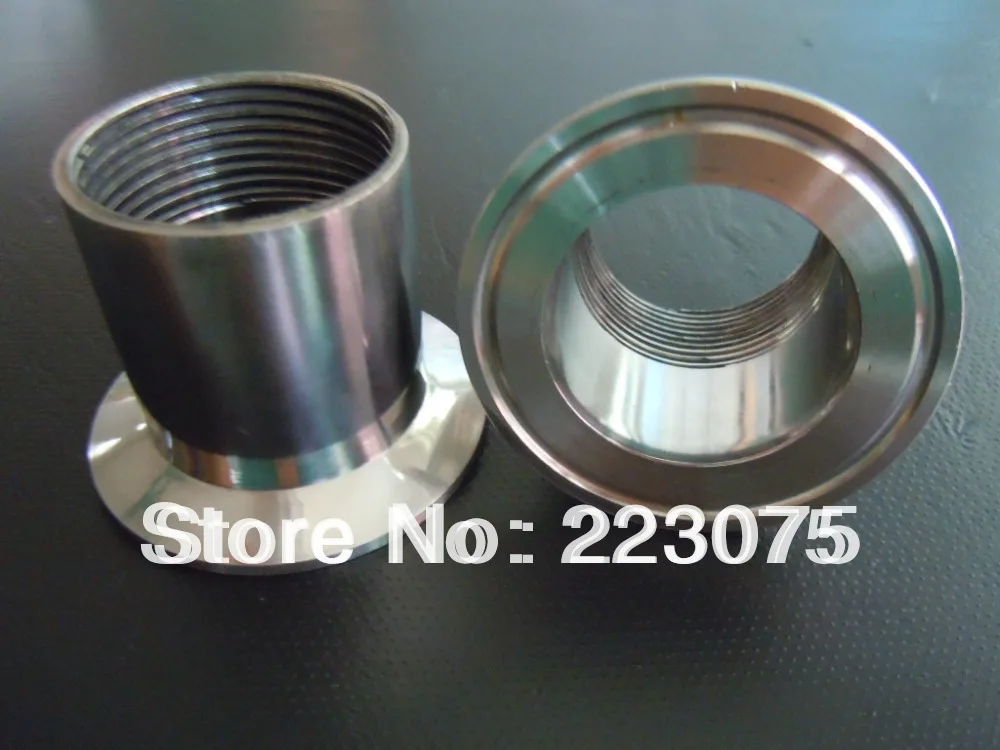 

Free shipping 3/4" DN20 SS304 stainless steel Sanitary Ferrule Female Threaded connector Pipe Fitting Fits TRI CLAMP(OD 50.5mm)