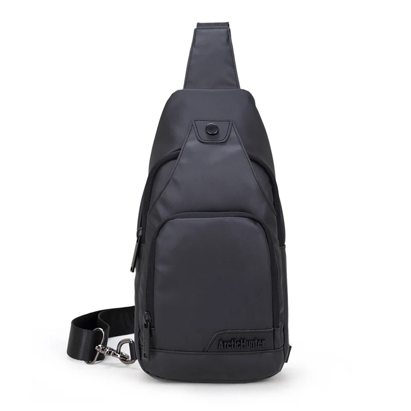 Мужская нагрудная сумка водонепроницаемый нагрудный Рюкзак Мужские сумки на плечо Повседневная мужская сумка через плечо YS1566 - Цвет: Черный