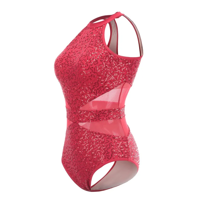 super girls dancing clothes Sequins Mesh Splice Body Suit for Dance Ballet Gymnastics Practice Dance Clothes Red Sliver Black 7 super girls dancing clothes Sequins Mesh Splice Body Suit for Dance Ballet Gymnastics Practice Dance Clothes Red Sliver Black 7