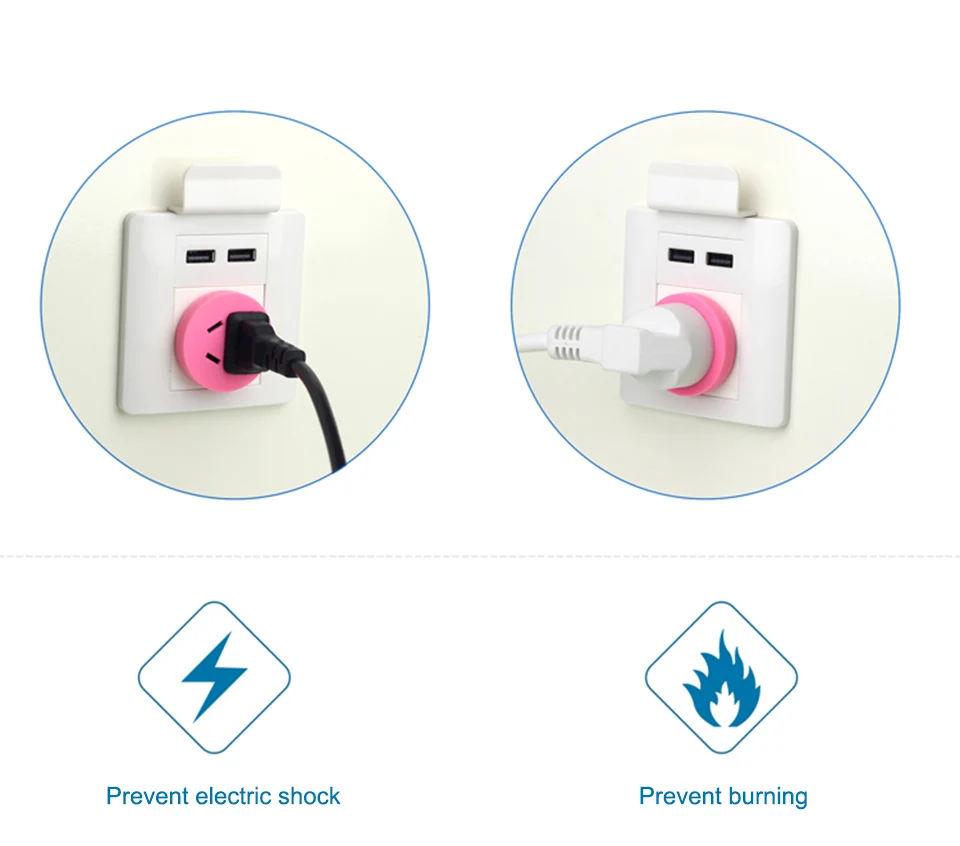 1PC US AU To EU Plug USA AUS To Euro Europe Travel Wall AC Power Plug Wall Charger Outlet Adapter Converter 2 Round Pin Socket (11)
