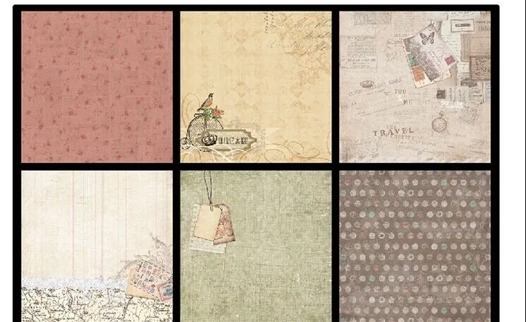 

8 inch Vintage Handmade Decorative Gift Wrapping Book kit 20sheets/set,DIY Scrapbooking Paper pack Set,origami,paper craft