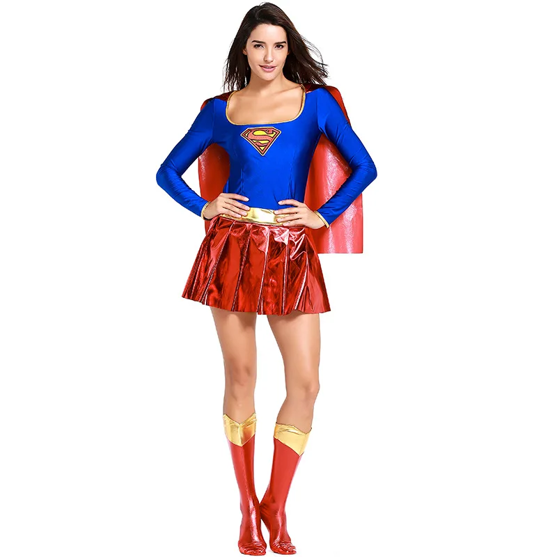 New Real Superman Costume Halloween Cos American Comic Superman Heroic