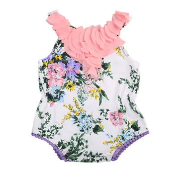 

Pudcoco New Arriv Baby Girl Pretty Summer Bodysuit Flower Bodysuit Child Girl Baby Floral Bodysuit Baby Girl Boutique outfit