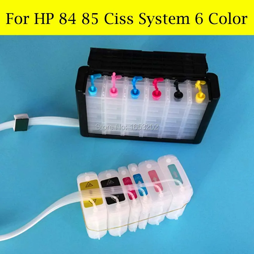 1 комплект СНПЧ система для HP 84 85 Designjet 130 90 30 C5016A C9425A C9426A C9427A принтер с чипом