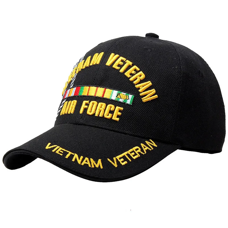 

US Army Navy Vietnam War Veteran Baseball Cap Letter Embroidery Men Women Cotton Snapback Hat Sun Gorras Unisex Tactical Cap