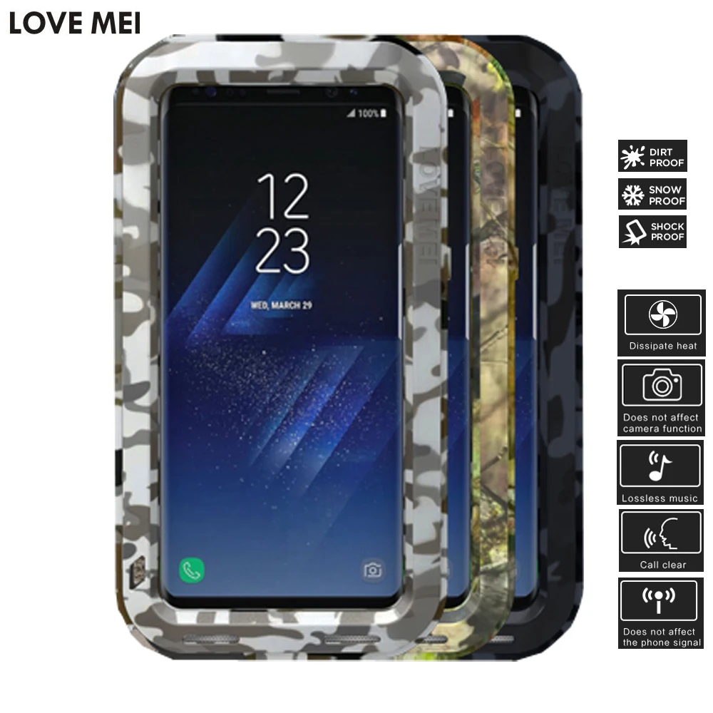 bilder für LOVEMEI Tarnung Heavy Duty Fall für Samsung Galaxy S8 Plus Defender Rüstung Metall Aluminiumlegierung Fall für Galaxy S8 Abdeckung bilder für LOVEMEI Tarnung Heavy Duty Fall für Samsung Galaxy S8 Plus Defender Rüstung Metall Aluminiumlegierung Fall für Galaxy S8 Abdeckung
