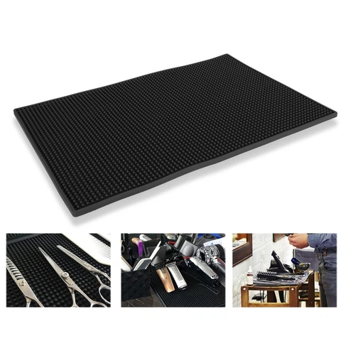 Anti-slip para Pentear o Cabelo para o Titular Óculos de Sol do Carro do Telefone de Silicone Tabela de Limpeza Hairdressing Salon Ferramenta Anti-skid Mat Pad